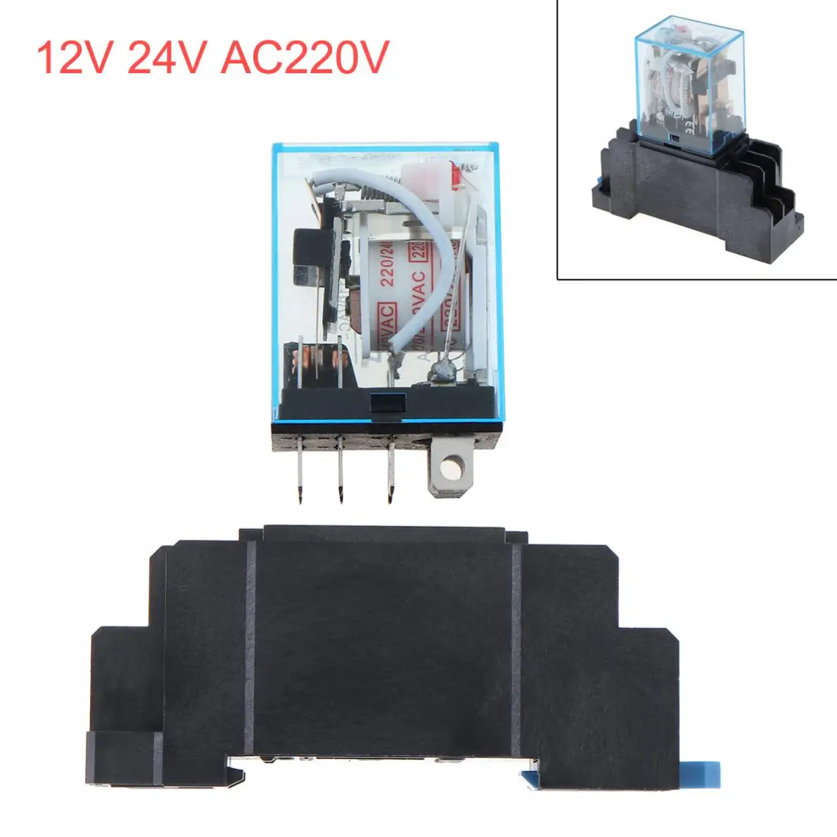 High Quality 1Set AC220V Coil Power Relay DPDT LY2NJ LY2N-J With Socket Base for Car
High Quality 1Set AC220V Coil Power Relay DPDT LY2NJ LY2N-J With Socket Base for Car