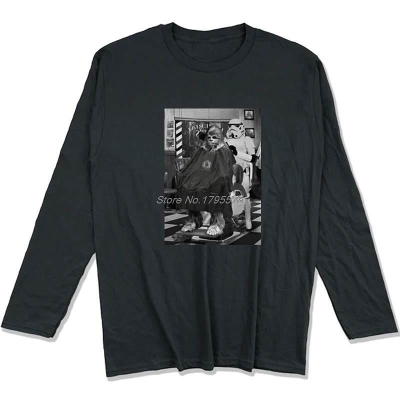 New Star Wars Stormtrooper Chewbacca Barber Shop Photo T-shirt Fashion Men Cotton Long Sleeve Shirt Cool Tees Tops
New Star Wars Stormtrooper Chewbacca Barber Shop Photo T-shirt Fashion Men Cotton Long Sleeve Shirt Cool Tees Tops