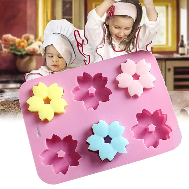 6 Flowers Silicone Cake Mold Handmade Soap Molds Six Cherry Blossom, M013 Cake Mold for Baking Chocolate Mold
6 Flowers Silicone Cake Mold Handmade Soap Molds Six Cherry Blossom, M013 Cake Mold for Baking Chocolate Mold