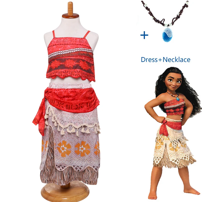 Moana Summer Costume with Necklace Princess Cosplay dress Children dresses for girls Costumes for Kids Girl Christmas Gifts
Moana Summer Costume with Necklace Princess Cosplay dress Children dresses for girls Costumes for Kids Girl Christmas Gifts