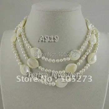 New Free Shipping A919# Grade AA 5-6MM White Pearls Shell Long Necklace Natural Shell Fresh Water Pearls Necklace
New Free Shipping A919# Grade AA 5-6MM White Pearls Shell Long Necklace Natural Shell Fresh Water Pearls Necklace