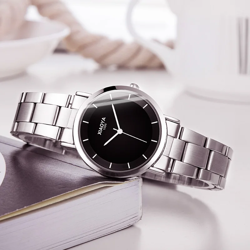 XIAOYA/классические простые женские наручные часы с ремешком из нержавеющей стали
