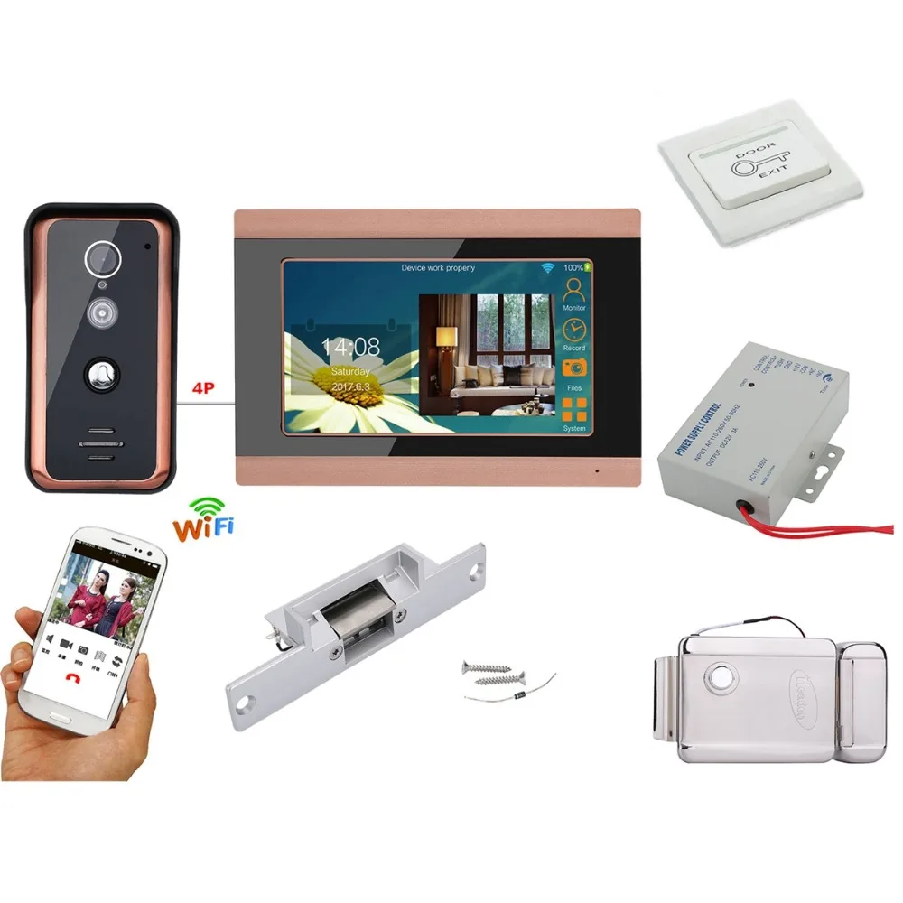 Home set 7"TFT 2 Monitors RFID Password Video Door Phone Intercom System Kit+ Electric Strike Lock+ Wireless Remote Control
Home set 7"TFT 2 Monitors RFID Password Video Door Phone Intercom System Kit+ Electric Strike Lock+ Wireless Remote Control