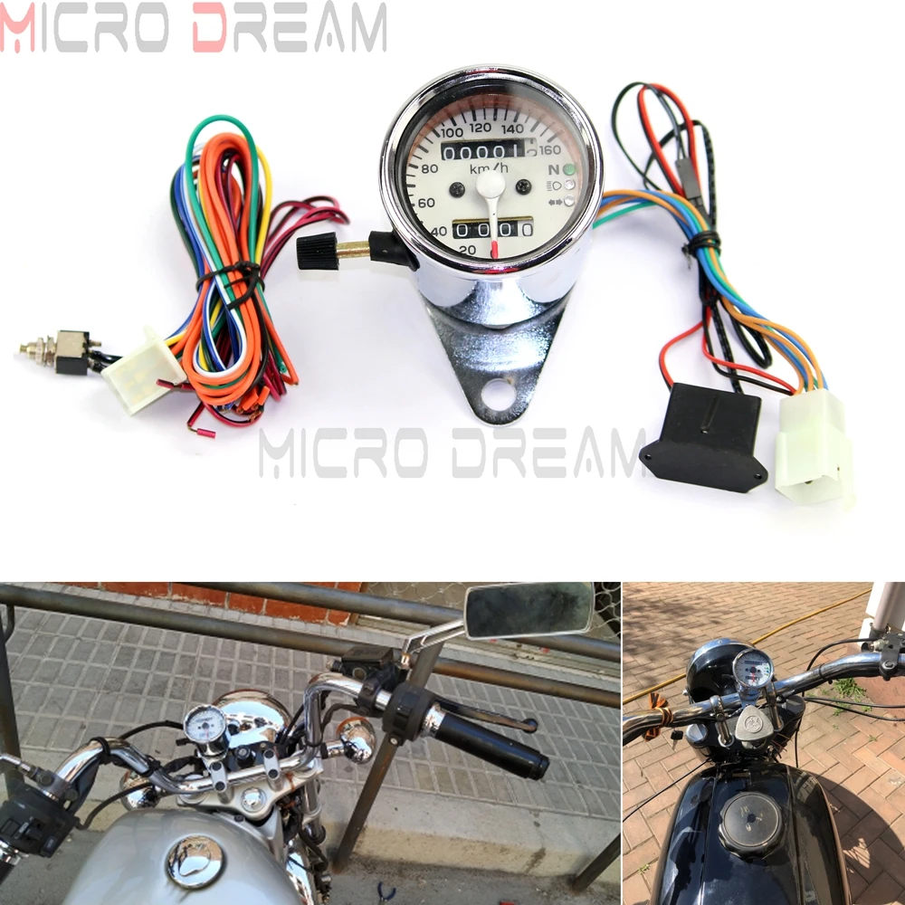 Motorcycle Meter Speedometer Speed Gauge Turn Signal Headlight Indicator Lamp Screen Odometer Chrome Universal For Honda Yamaha
Motorcycle Meter Speedometer Speed Gauge Turn Signal Headlight Indicator Lamp Screen Odometer Chrome Universal For Honda Yamaha
