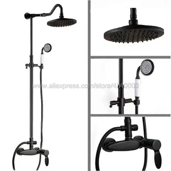 Black Oil Rubbed Brass Bathroom Rainfall Shower Faucet Set Mixer Tap With Hand Sprayer Wall Mounted Bath Shower Head Krs726
Black Oil Rubbed Brass Bathroom Rainfall Shower Faucet Set Mixer Tap With Hand Sprayer Wall Mounted Bath Shower Head Krs726