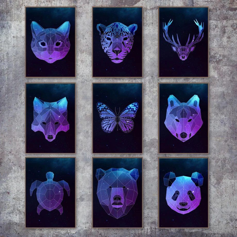 Geometry Fox Panda Bear Wolf Cat Deer Wall Art Canvas Painting Nordic Poster And Print Animal Wall Picture For Living Room Decor
Geometry Fox Panda Bear Wolf Cat Deer Wall Art Canvas Painting Nordic Poster And Print Animal Wall Picture For Living Room Decor