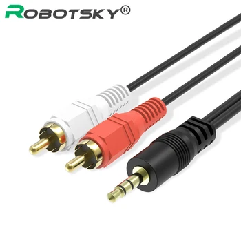 Robotsky 3.5 Male to RCA Male Audio Cable 3.5mm 2rca Aux Cable for Mp3 Phone Computer Sound Speaker Louder 1.5M 3M 5M
Robotsky 3.5 Male to RCA Male Audio Cable 3.5mm 2rca Aux Cable for Mp3 Phone Computer Sound Speaker Louder 1.5M 3M 5M