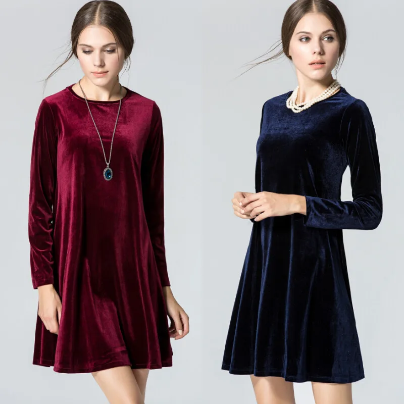 Loose Pregnant Dress Loose Fitting Long Sleeved A-Line Velvet Women Knee Length Dress
Loose Pregnant Dress Loose Fitting Long Sleeved A-Line Velvet Women Knee Length Dress