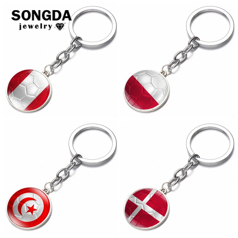SONGDA Very Nice Football Club Flag Keychain Ploand Peru Tunisia Denmark Flag Soccer Fans Key Chain Glass Gem Car/Bag Key Holder
SONGDA Very Nice Football Club Flag Keychain Ploand Peru Tunisia Denmark Flag Soccer Fans Key Chain Glass Gem Car/Bag Key Holder