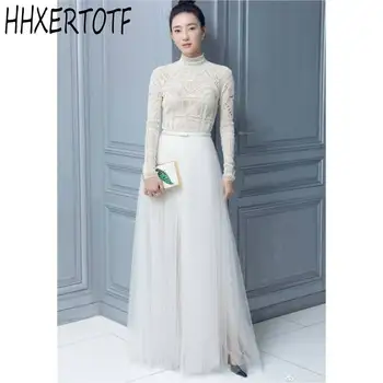 2019 autumn Runway Designer Women Long Dress Self Portrait Lace Patchwork Mesh Dresses Slim Hollow Out Dress
2019 autumn Runway Designer Women Long Dress Self Portrait Lace Patchwork Mesh Dresses Slim Hollow Out Dress