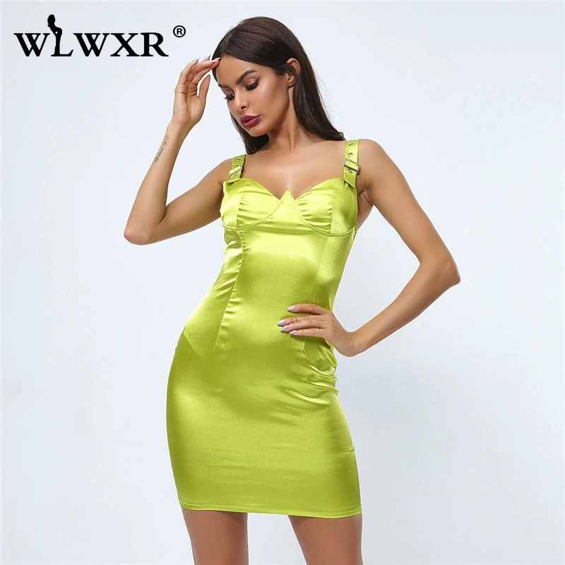 WLWXR Spaghetti Strap Sexy Bodycon Satin Dress Women Deep V Neck Backless Mini Summer Dress Ladies Wrap Club Party Short Dresses
WLWXR Spaghetti Strap Sexy Bodycon Satin Dress Women Deep V Neck Backless Mini Summer Dress Ladies Wrap Club Party Short Dresses