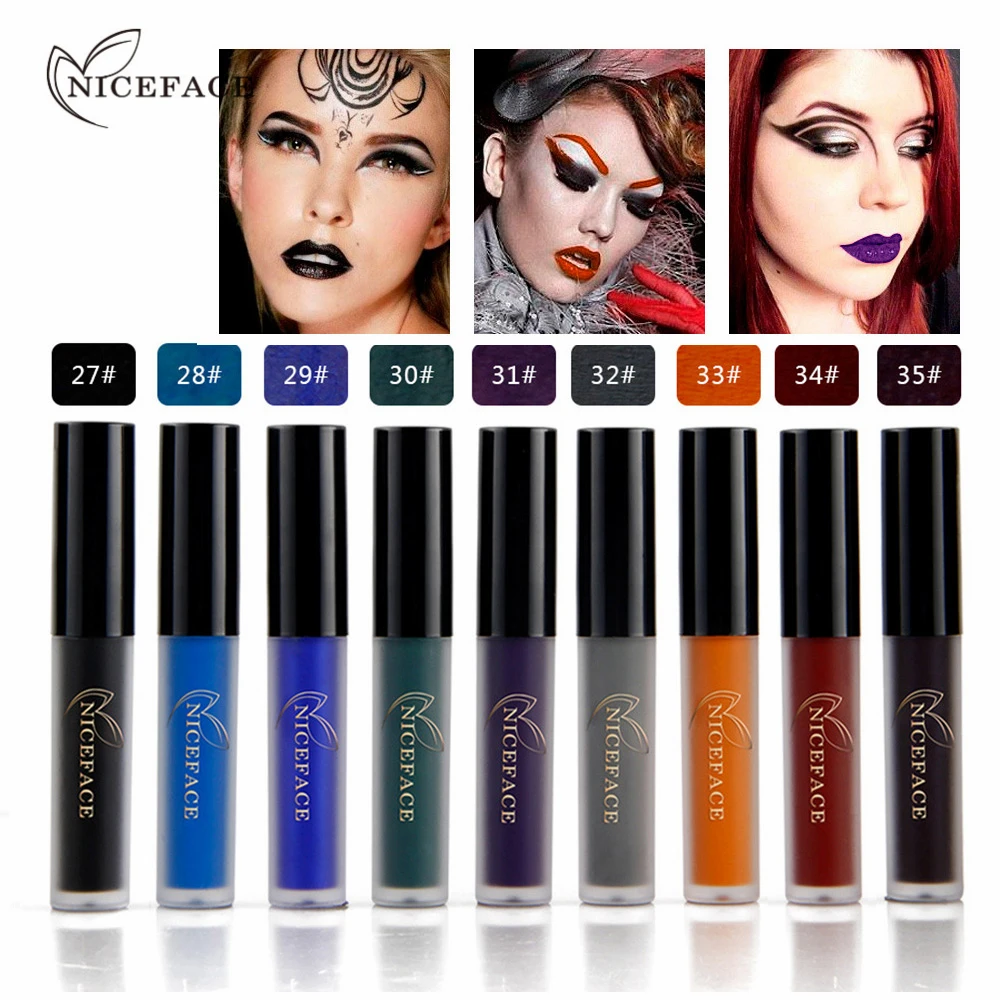 9Pcs/lot Makeup Liquid Lip Gloss Red Black Matte Lipgloss Long Lasting Purple Lipstick Tint Batom Halloween Party NICEFACE Brand
9Pcs/lot Makeup Liquid Lip Gloss Red Black Matte Lipgloss Long Lasting Purple Lipstick Tint Batom Halloween Party NICEFACE Brand