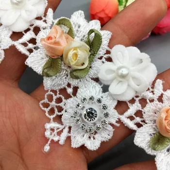 10x French Lace Fabric Pearl Diamond 3D Flower Lace Trim Wedding Embroidered Ribbon Sewing Craft Costume Dress DIY Accessories
10x French Lace Fabric Pearl Diamond 3D Flower Lace Trim Wedding Embroidered Ribbon Sewing Craft Costume Dress DIY Accessories