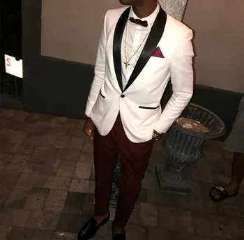 2019 Formal White Burgundy Pants Men Groom Suit Wedding Tuxedos Slim Fit Prom Suits Groom Tuxedos Best Man Blazer Suits For Men
2019 Formal White Burgundy Pants Men Groom Suit Wedding Tuxedos Slim Fit Prom Suits Groom Tuxedos Best Man Blazer Suits For Men
