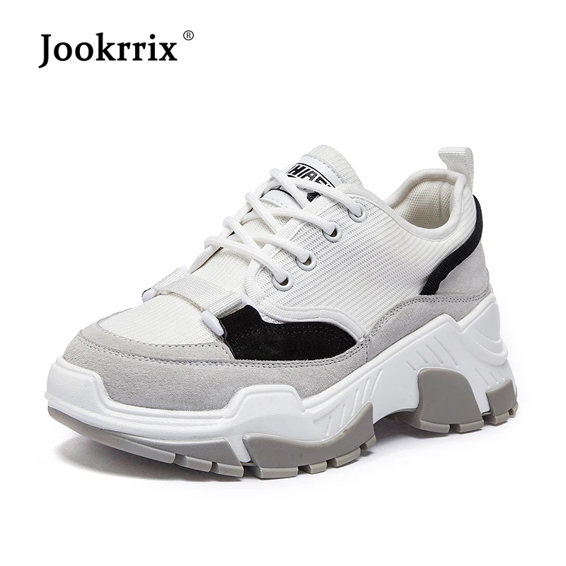 Jookrrix Women's 6 CM High Sneakers 2019 Spring White Platform Women Sneaker Leather White Trainers Shoes Ladies Footwear Black
Jookrrix Women's 6 CM High Sneakers 2019 Spring White Platform Women Sneaker Leather White Trainers Shoes Ladies Footwear Black