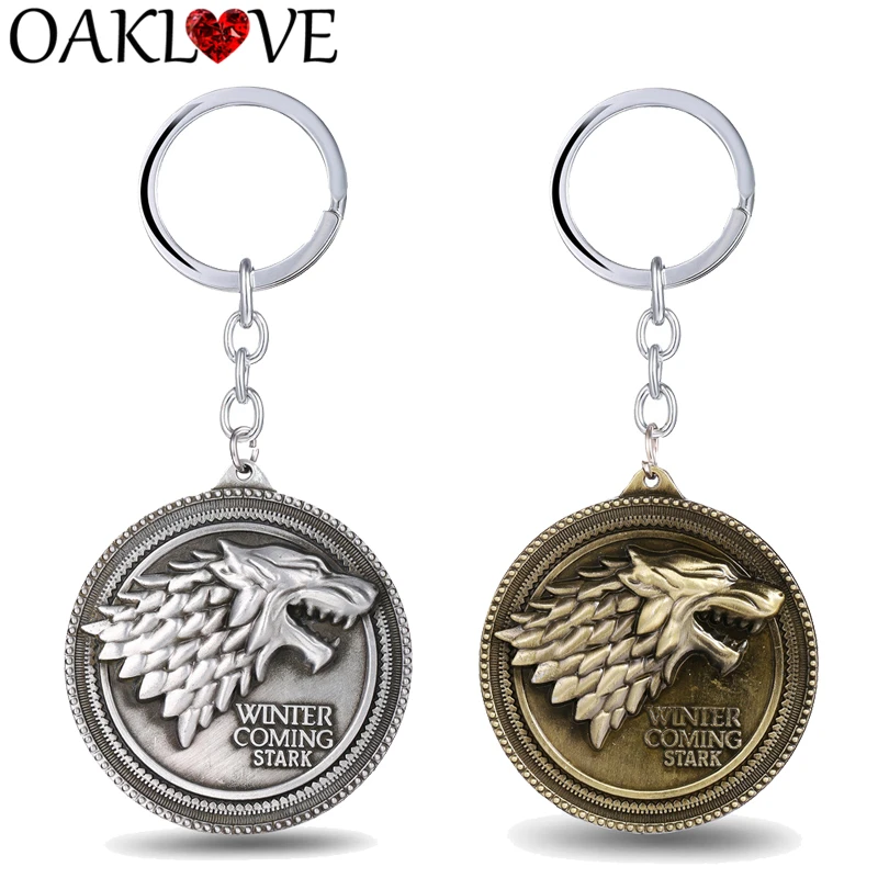 Game of Thrones Viking House Stark of Winterfell Vintage Wolf Head Keychain A Song of Ice and Fire Key Chains Pendant Event Gift
Game of Thrones Viking House Stark of Winterfell Vintage Wolf Head Keychain A Song of Ice and Fire Key Chains Pendant Event Gift