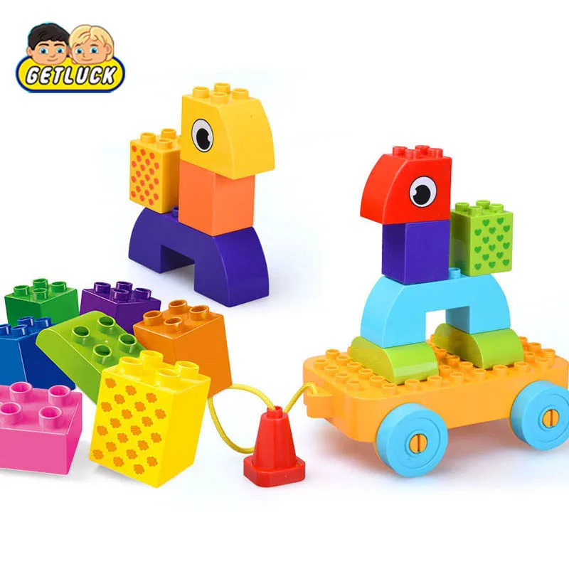 GETLUCK 1020 Large Size Fun Trailer Big Building Blocks 15pcs Model DIY Bricks Baby Toys Compatible With Duploe Children
GETLUCK 1020 Large Size Fun Trailer Big Building Blocks 15pcs Model DIY Bricks Baby Toys Compatible With Duploe Children