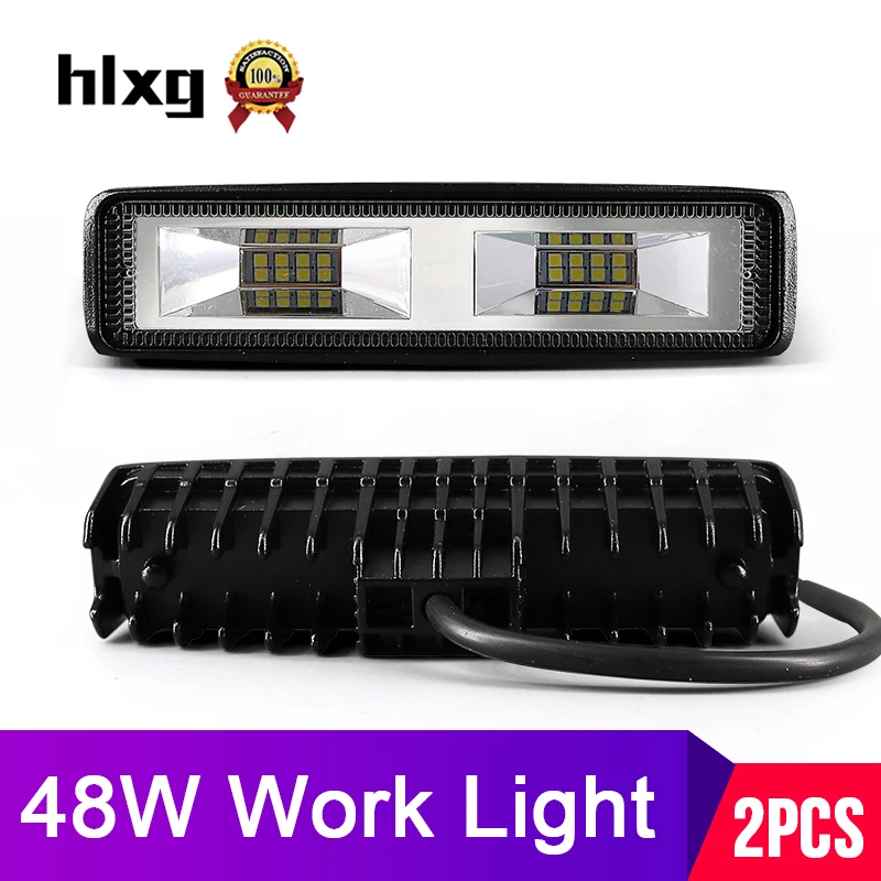 hlxg 2pcs 48W LED Work Light Bar Chips Waterproof Off roader SUV Truck Boat Motor Car fog lights ATV 4800LM 12V 6000K White M31
hlxg 2pcs 48W LED Work Light Bar Chips Waterproof Off roader SUV Truck Boat Motor Car fog lights ATV 4800LM 12V 6000K White M31