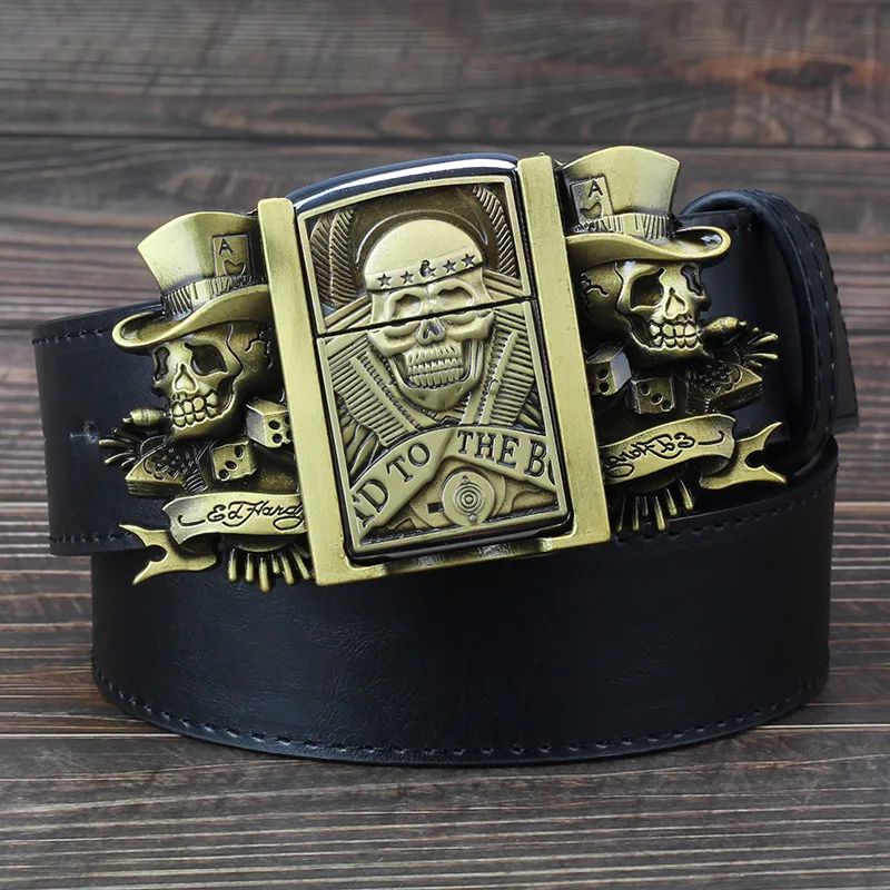 Golden gun Novelty cigarette lighter belt men's leather belt lighter buckle metal lighters Kerosene lighter belt for men gift
Golden gun Novelty cigarette lighter belt men's leather belt lighter buckle metal lighters Kerosene lighter belt for men gift
