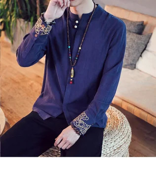 Men Linen Shirts Long Sleeve Chinese Style Mandarin Collar Traditional Kung Fu Tang Suit Clothes Casual Social Shirt Plus Size
Men Linen Shirts Long Sleeve Chinese Style Mandarin Collar Traditional Kung Fu Tang Suit Clothes Casual Social Shirt Plus Size