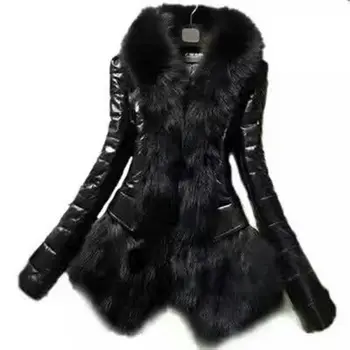 new Autumn and winter new women's fox fur imitation fur PU stitching coat fur hem big hair collar long fur coat
new Autumn and winter new women's fox fur imitation fur PU stitching coat fur hem big hair collar long fur coat