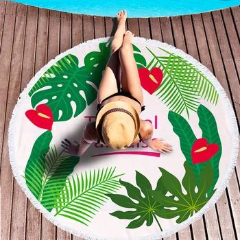 Fashion Flower Plant Parrot Pattern Round Beach Towel With Tassels Microfiber 150cm Picnic Blanket Mat Tapestry ST1008
Fashion Flower Plant Parrot Pattern Round Beach Towel With Tassels Microfiber 150cm Picnic Blanket Mat Tapestry ST1008