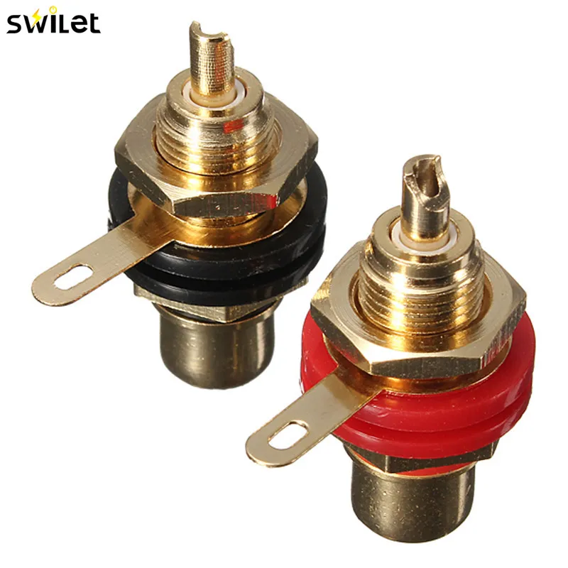 SWILET 2pcs Gold Plated RCA Panel Mount Adapter Chassis Socket Phono Female Connector Set Audio Terminal Plug
SWILET 2pcs Gold Plated RCA Panel Mount Adapter Chassis Socket Phono Female Connector Set Audio Terminal Plug