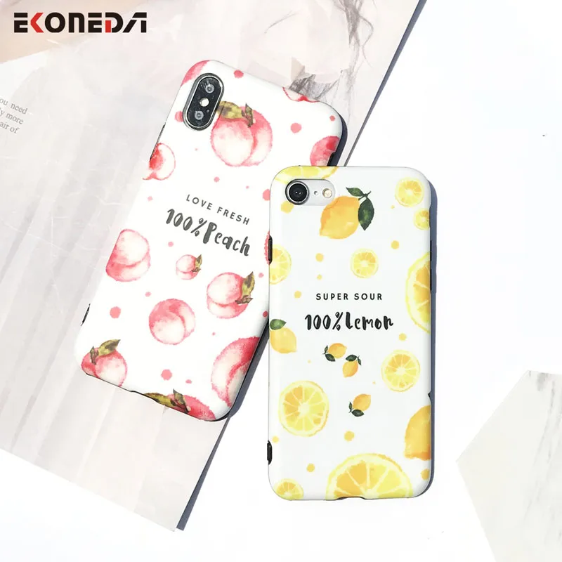 EKONEDA Fresh Summer Peach Lemon Patterned Case For iPhone X 7 Plus Cover Soft Silicone Phone Case For iPhone 6 6S 8 Plus XS Max
EKONEDA Fresh Summer Peach Lemon Patterned Case For iPhone X 7 Plus Cover Soft Silicone Phone Case For iPhone 6 6S 8 Plus XS Max