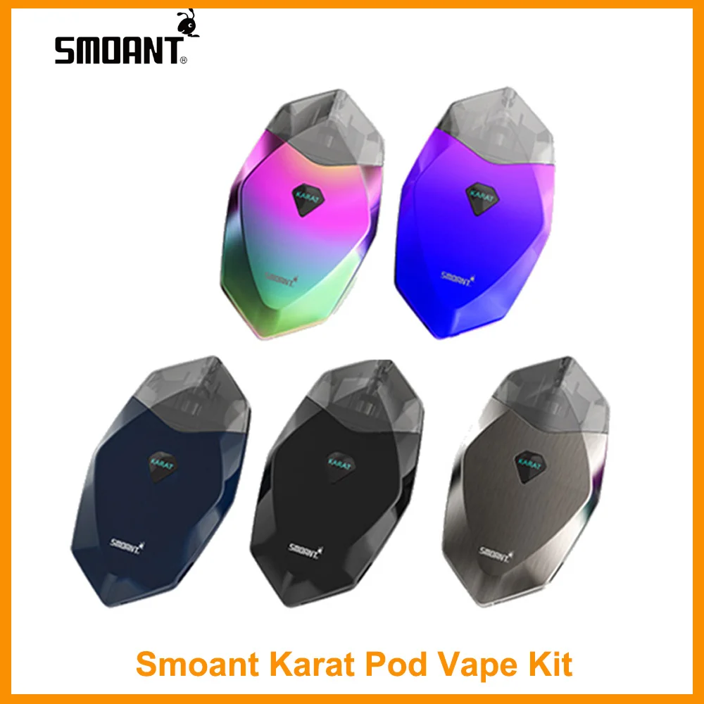 Original Smoant Karat Kit 370mAh Pod System Kit 2ml Capacity Tank 370mAh Built in Battery E-Cigarette
Original Smoant Karat Kit 370mAh Pod System Kit 2ml Capacity Tank 370mAh Built in Battery E-Cigarette
