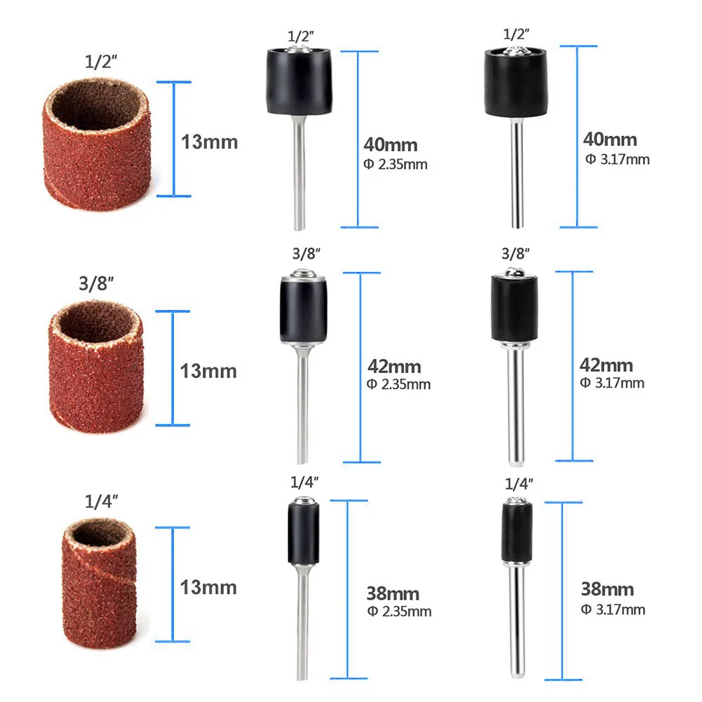 132Pcs Sanding Sleeves Abrasive Cylinders 80 Grit with Mandrels Drum Sanding Kit MJJ88
132Pcs Sanding Sleeves Abrasive Cylinders 80 Grit with Mandrels Drum Sanding Kit MJJ88