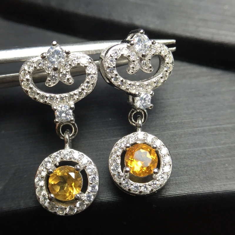 Uloveido Yellow Citrine Stud Earrings Women, 925 Sterling Silver Jewelry, 4*4mm Gemstone with Velvet Box Certificate FR171
Uloveido Yellow Citrine Stud Earrings Women, 925 Sterling Silver Jewelry, 4*4mm Gemstone with Velvet Box Certificate FR171