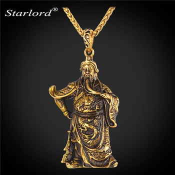 Necklace Pendant Brave Faithful Chinese Historical Figure Guan Gong Gold Color Bless With Safeness Figure Gift For Men GP2494
Necklace Pendant Brave Faithful Chinese Historical Figure Guan Gong Gold Color Bless With Safeness Figure Gift For Men GP2494