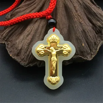 Chinese Gold Inlaid and Jade Pendants Catholic Supplies Jesus Cross Pendant Men and Women Pendants Safe
Chinese Gold Inlaid and Jade Pendants Catholic Supplies Jesus Cross Pendant Men and Women Pendants Safe