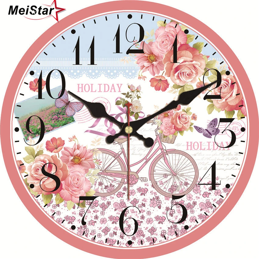 Vintage Pink Clocks Beauty Sweet Design Silent Living Office Cafe Home Wedding Decor Watch Art Large Wall Clock No Ticking Sound
Vintage Pink Clocks Beauty Sweet Design Silent Living Office Cafe Home Wedding Decor Watch Art Large Wall Clock No Ticking Sound