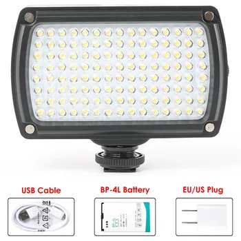 Universal 120 LED Video Lamp XH-120 Photo Studio Light Hotshoe Lighting Dimmable with Battery & USB Charger for Canon Nikon DSLR
Universal 120 LED Video Lamp XH-120 Photo Studio Light Hotshoe Lighting Dimmable with Battery & USB Charger for Canon Nikon DSLR