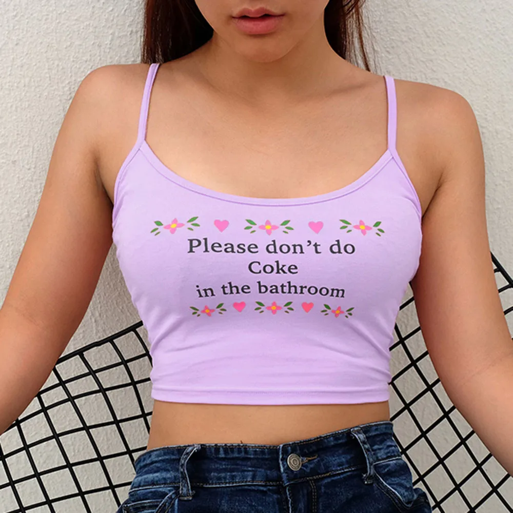 Weekeep Women Sexy Cropped Camis Summer Letter Print Cotton Spaghetti Strap Top 2018 Streetwear Slim Waist Backless Crop Top
Weekeep Women Sexy Cropped Camis Summer Letter Print Cotton Spaghetti Strap Top 2018 Streetwear Slim Waist Backless Crop Top