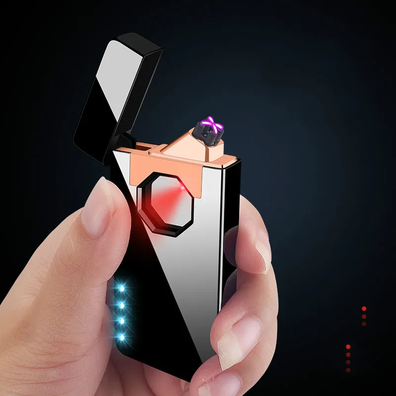 New Safety Windproof Infrared Sensor Double Arc Pulse Cigarette Lighter Creative Power Display Smart Lighter Men Gift
New Safety Windproof Infrared Sensor Double Arc Pulse Cigarette Lighter Creative Power Display Smart Lighter Men Gift