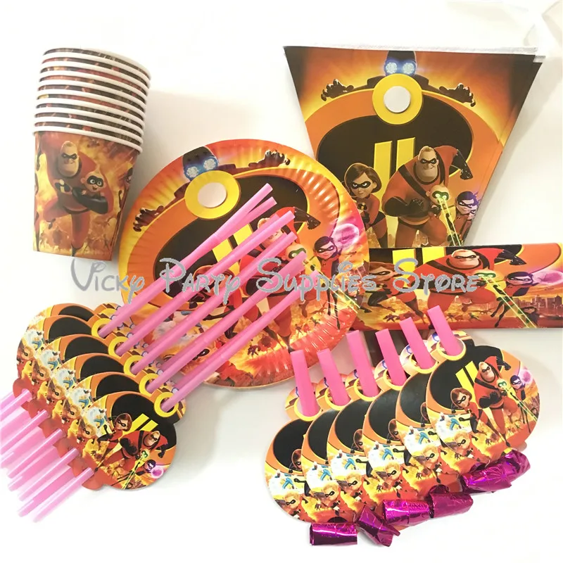 52pcs/lot The Incredibles Theme Disposable Tableware Kid Birthday Baby Shower Party Paper Tableware Party Decoration Supplies
52pcs/lot The Incredibles Theme Disposable Tableware Kid Birthday Baby Shower Party Paper Tableware Party Decoration Supplies