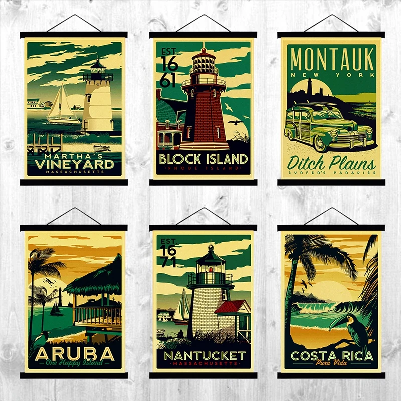Famous Lanscape HAWAII NEWPORT MONTAUK SAN FRANCISCO Retro Posters Home Room Art Painting
Famous Lanscape HAWAII NEWPORT MONTAUK SAN FRANCISCO Retro Posters Home Room Art Painting