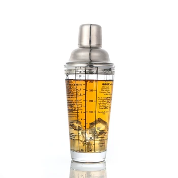 New Stainless Steel with Glass Shaker 400ML/14OZ Scale Formula Martini Cocktail Shaker party Bar Supplies Bartending Tools
New Stainless Steel with Glass Shaker 400ML/14OZ Scale Formula Martini Cocktail Shaker party Bar Supplies Bartending Tools