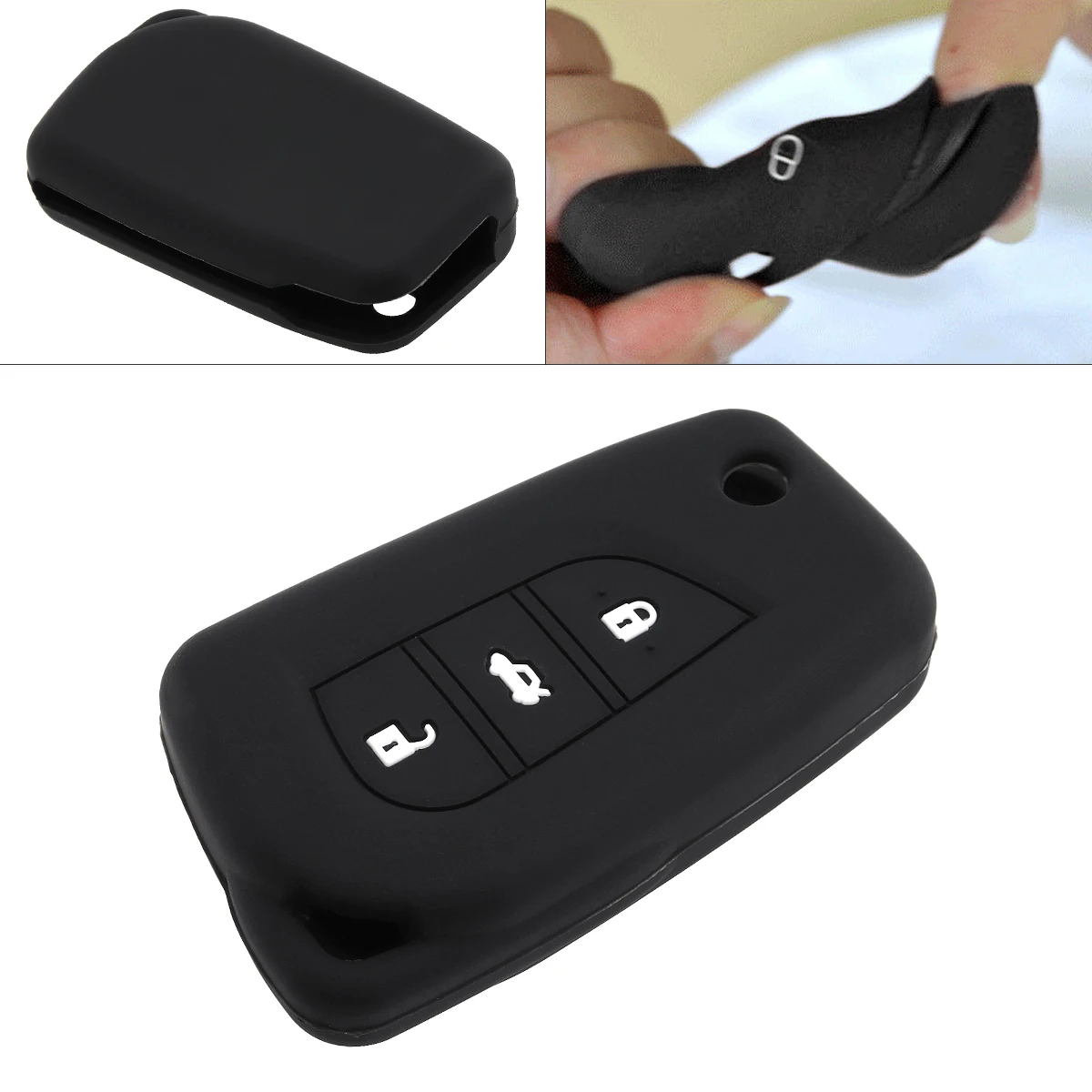 Silicone Smart Remote Car Key Case Protector Holder for Toyota Auris Corolla Avensis Verso Yaris Aygo Scion TC IM 2015 2016
Silicone Smart Remote Car Key Case Protector Holder for Toyota Auris Corolla Avensis Verso Yaris Aygo Scion TC IM 2015 2016