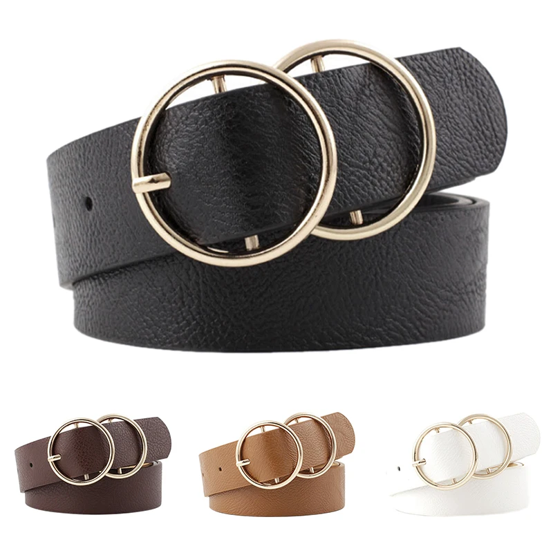 Women Faux Leather Belt Double Ring Round Circle Buckle Circle Belts Hot Brand Fashion Punk O Ring For Women Belt
Women Faux Leather Belt Double Ring Round Circle Buckle Circle Belts Hot Brand Fashion Punk O Ring For Women Belt