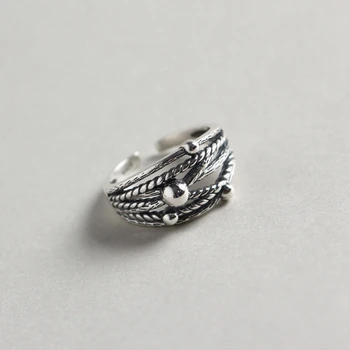 Sterling 925 silver line weave rings silver Twist cross line round bead design vintage temerament open rings for women jewelry
Sterling 925 silver line weave rings silver Twist cross line round bead design vintage temerament open rings for women jewelry