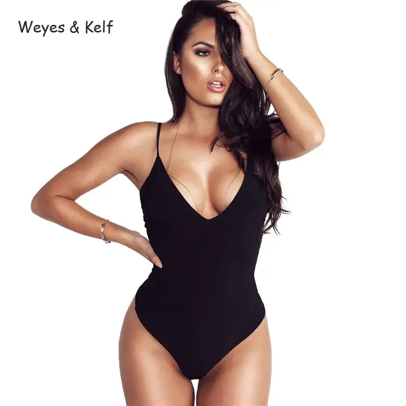 Weyes & Kelf Casual Solid Black Cotton Women Sexy Bodysuit Femme 2018 Hot Summer Deep V-neck Black Bodysuit Women Body Mujer
Weyes & Kelf Casual Solid Black Cotton Women Sexy Bodysuit Femme 2018 Hot Summer Deep V-neck Black Bodysuit Women Body Mujer