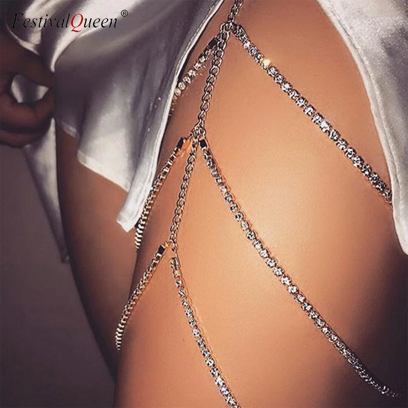Bling Crystal Rhinestone Multi Layers Leg Thigh Chains Woman Sexy Beach Bikini Silver Gold Leg Waist Chain Fashion Body Jewelry
Bling Crystal Rhinestone Multi Layers Leg Thigh Chains Woman Sexy Beach Bikini Silver Gold Leg Waist Chain Fashion Body Jewelry