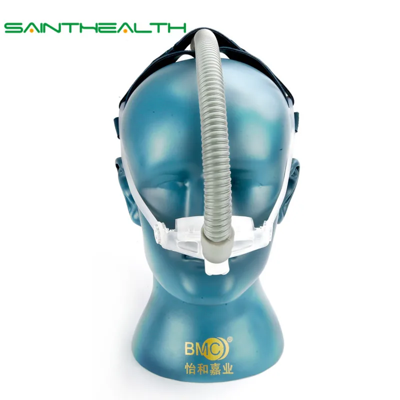 Image BMC WNP Nasal Pillow CPAP Mask Silicone Gel SML Size Cushion All In Medical Sleep Mask For Snoring And Apnea Treatment With belt