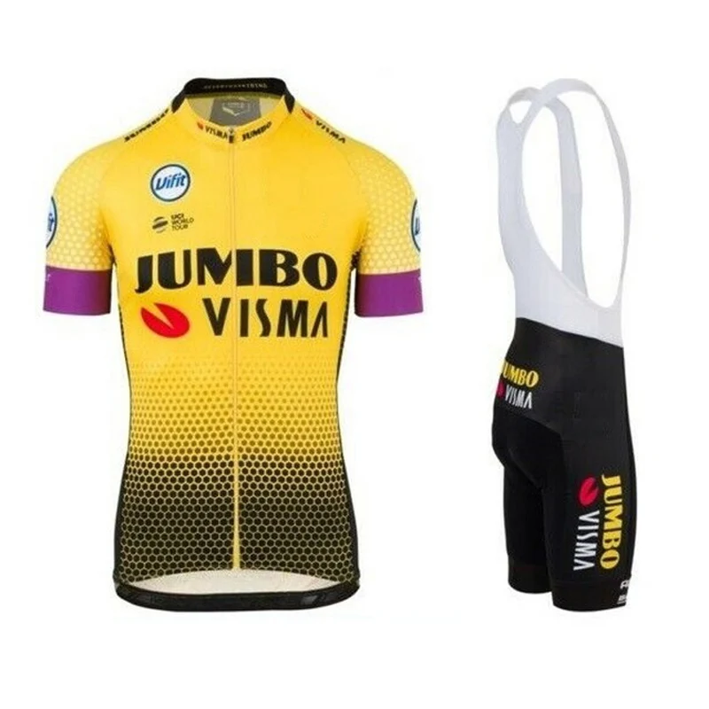 

SPTGRVO LairschDan 2019 Men's jumbo visma Cycling Clothing Bike Set Ropa Ciclismo Hombre MTB Cycling Jersey Bicycle Wear Outfit