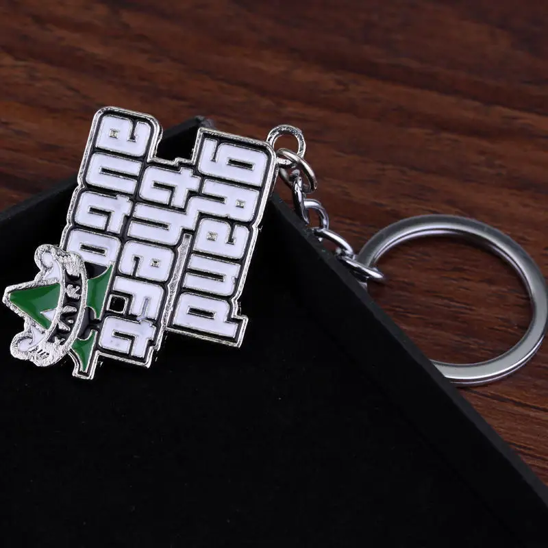 Feimeng ювелирные изделия PS4 GTA 5 брелок с рисунком из игры Grand Theft Auto Key Chain для фанатов