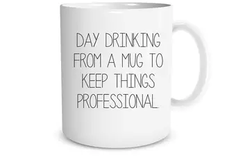 Funnwear Day Drinking from a Mug to Keep Things Professional - Sarcastic Mug with Funny Saying - 11 oz Ceramic Coffee Mug
Funnwear Day Drinking from a Mug to Keep Things Professional - Sarcastic Mug with Funny Saying - 11 oz Ceramic Coffee Mug
