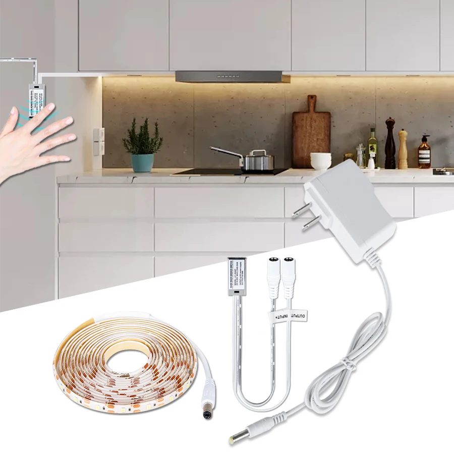 Hand Sweep Wave Sensor LED Strip Light 12V Ribbon Diode Tape Waterproof Motion Sensor Night Lights Cabinet Closet Kitchen Light
Hand Sweep Wave Sensor LED Strip Light 12V Ribbon Diode Tape Waterproof Motion Sensor Night Lights Cabinet Closet Kitchen Light